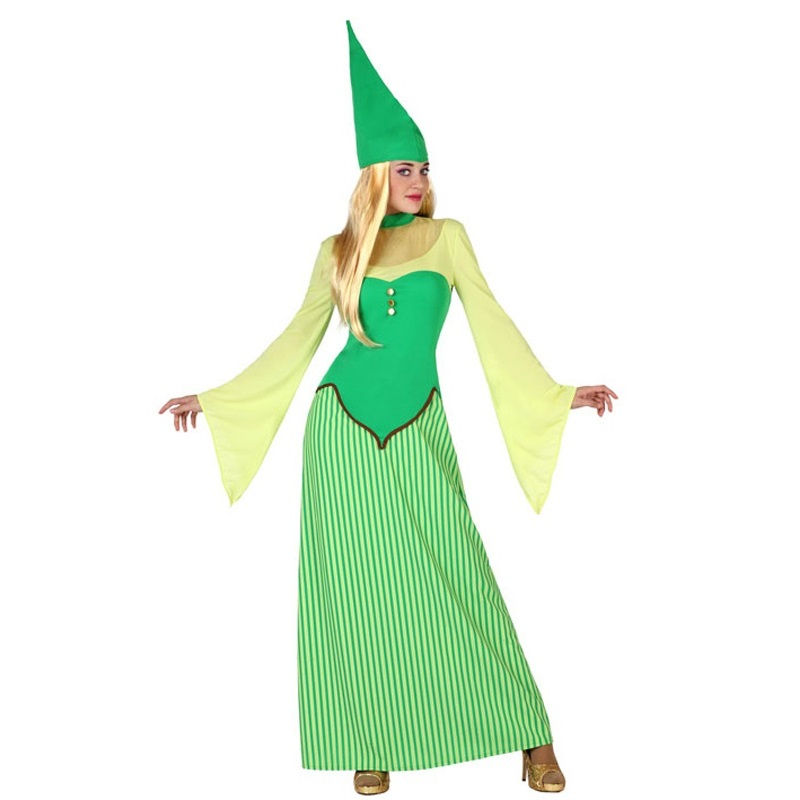 Disfraz de Duende Verde Irlandesa mujer leprechaun