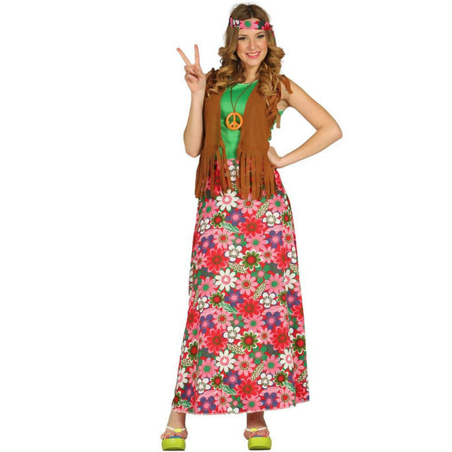 Disfraz Hippie Largo Mujer