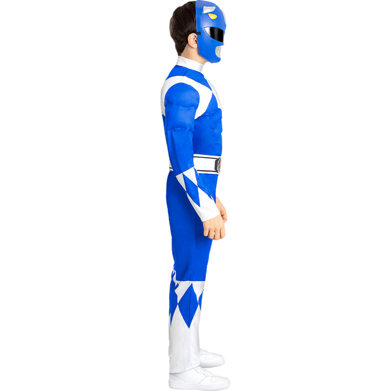 Disfraz de Power Ranger Azul para niño Perfil