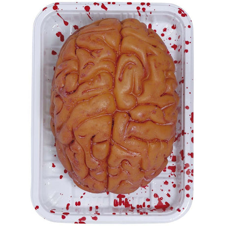 Bandeja con cerebro sangriento para decorar