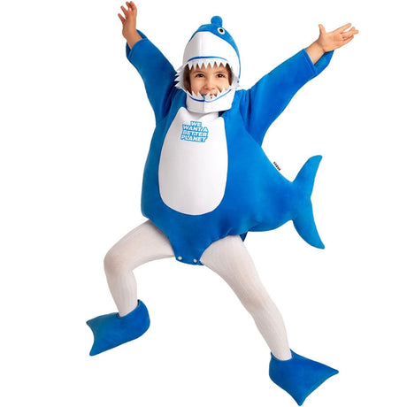 Disfraz de Baby Shark azul para bebé perfil