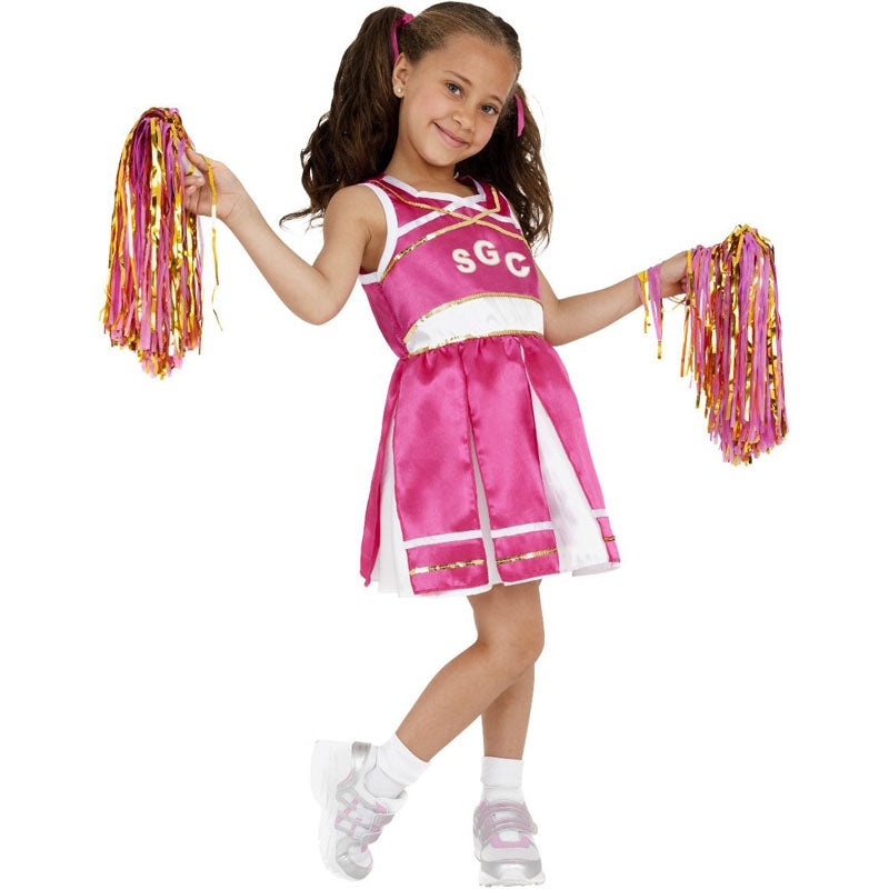 Disfraz de Cheerleader rosa para niña