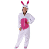 Disfraz de Conejo rosa kigurumi para mujer