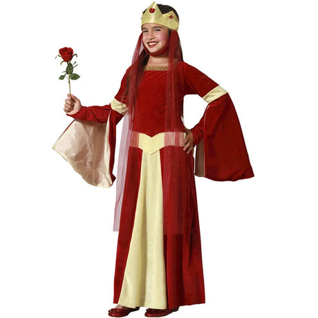 Disfraz de Dama Medieval Roja infantil