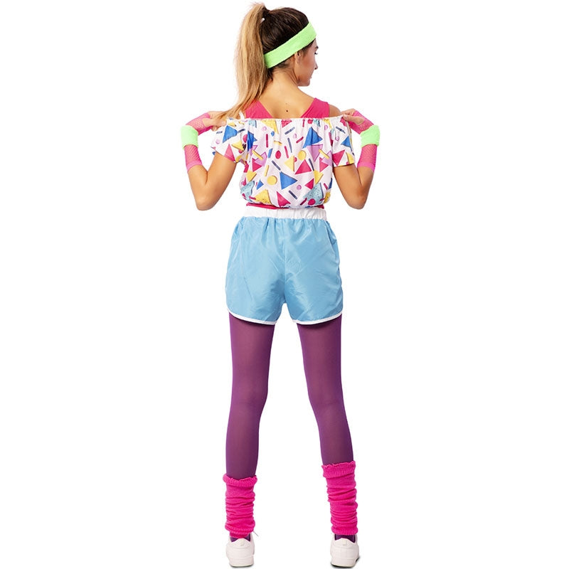 Costume Ginnasta aerobica anni 80 per Donna Acquistare online