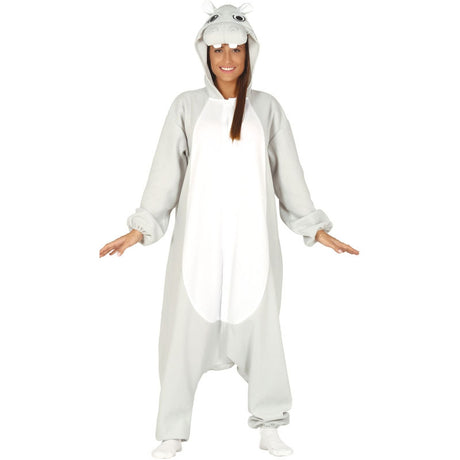 Disfraz de Hipopótamo kigurumi para mujer