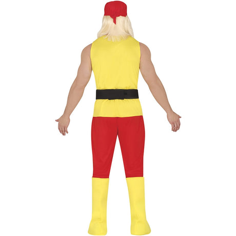 Disfraz de Luchador Hulk Hogan para hombre Espalda