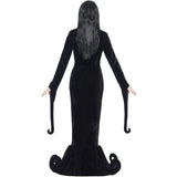 Disfraz de Morticia The Addams Family para mujer espalda