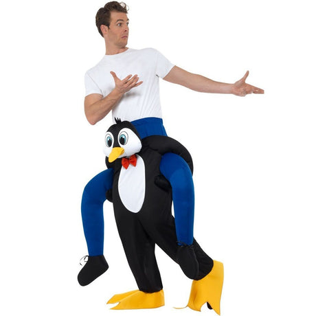 Disfraz de Pingüino a hombros para adulto perfil