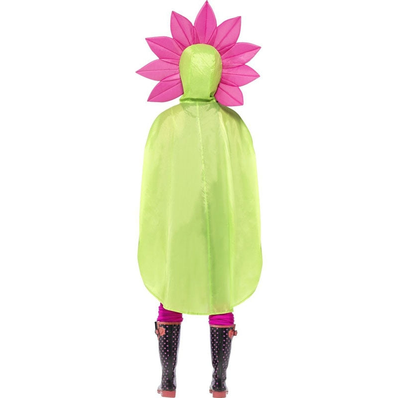 Disfraz de Flor Poncho Impermeable espalda