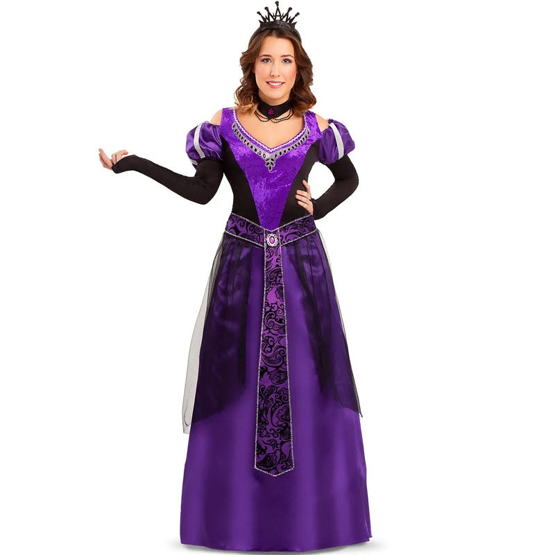 Disfraz de Reina Medieval morada para mujer