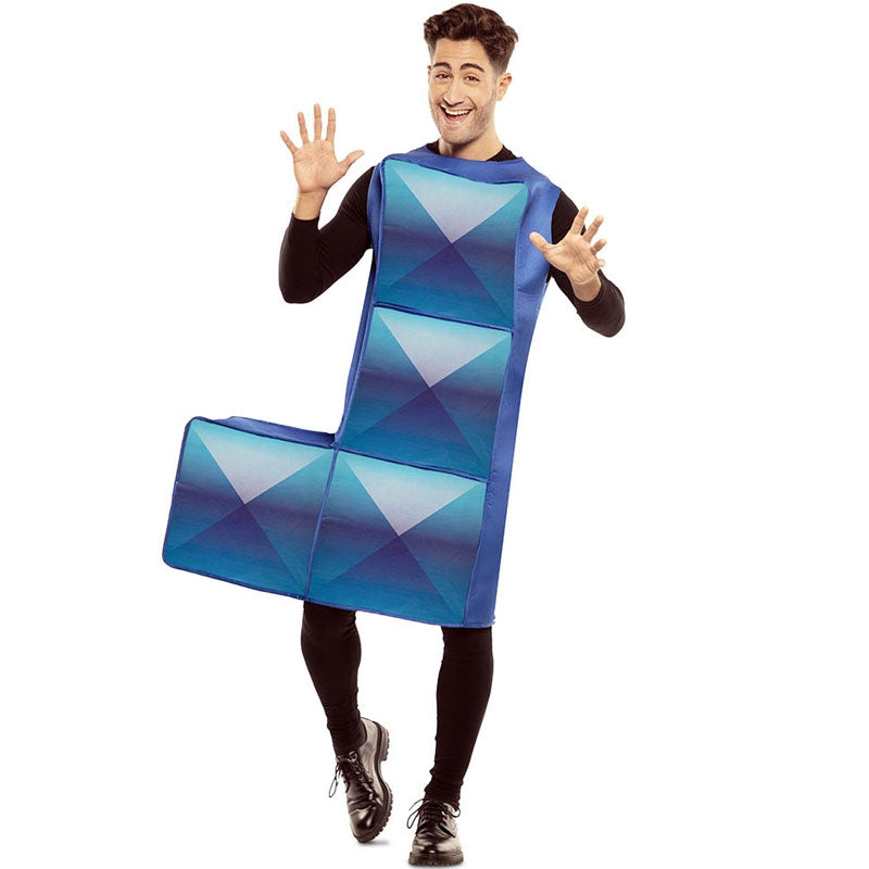 Disfraz de Tetris Azul Oscuro para hombre