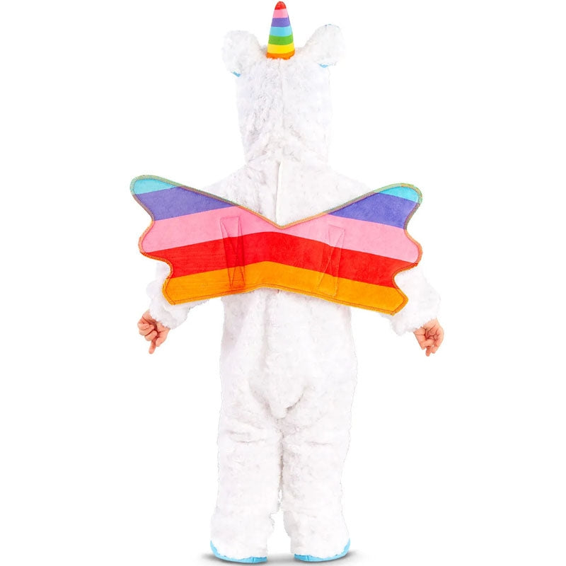 Disfraz de Unicornio multicolor para bebé espalda