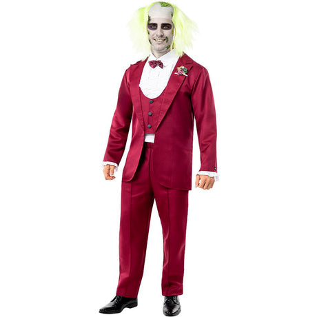 Disfraz de Beetlejuice rojo para hombre