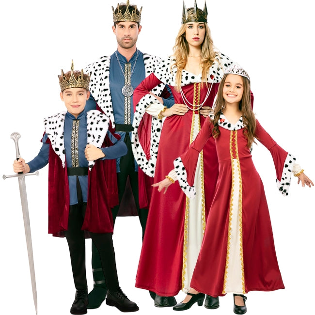 Disfraces Reyes de la Corte Medieval para grupos y familias