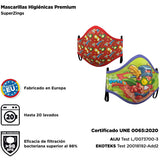 Mascarilla infantil de Kid Fury SuperZings certified