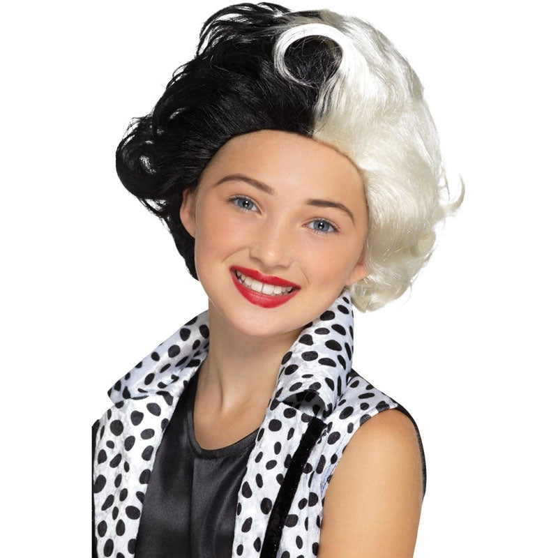 Peluca Cruella de Vil infantil