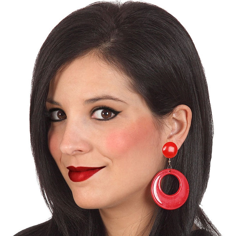 Pendientes Sevillana rojos