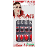 Uñas Halloween en tonos oscuros