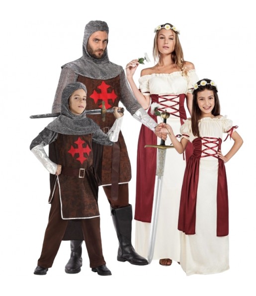 Costumi Cavalieri e dame medievali per gruppi e famiglie