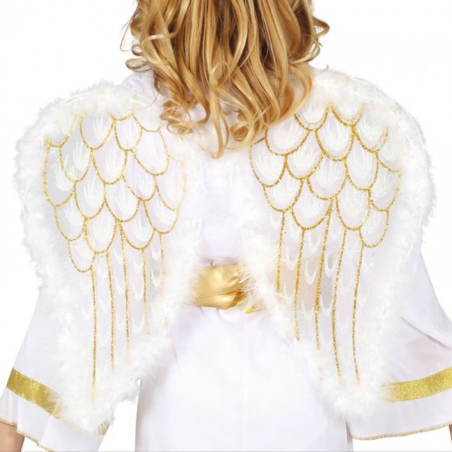 ali in plastica color argento per costumi di carnevale da angelo