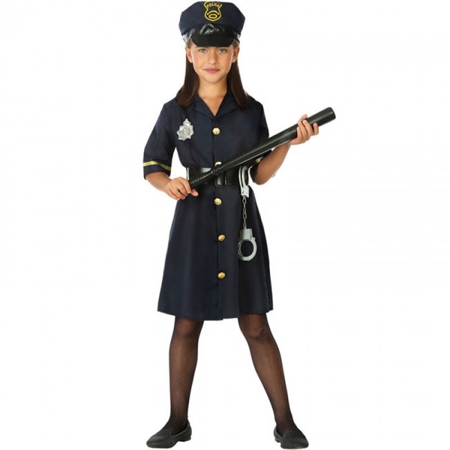 Costume da Bambina Police Girl Poliziotta Polizia Agente Cop Uniforme  Carnevale