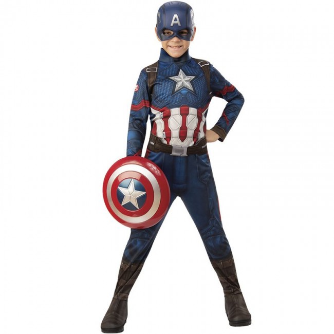 Captain America bambino Costume Cosplay supereroe tuta scudo e guanti  Costume muscolare di Halloween per ragazzi e ragazze - AliExpress