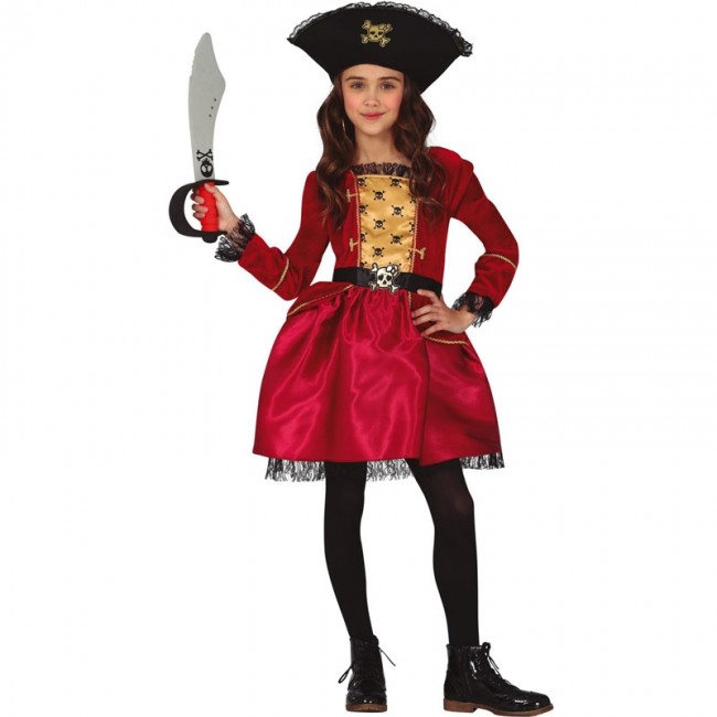 ▷ Costume Capitana Pirata Elegante per bambina