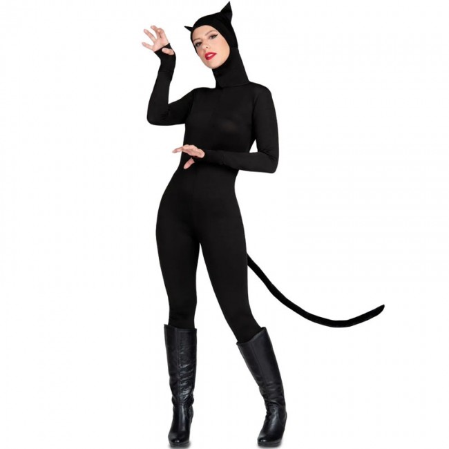 Batman Costume da donna da Catwoman con maschera, ideale come travestimento  per Halloween e carnevale nero S