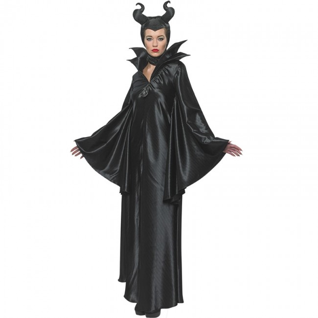 Costume Halloween Carnevale Donna Ragazza Travestimento Maleficent Tg 40-44