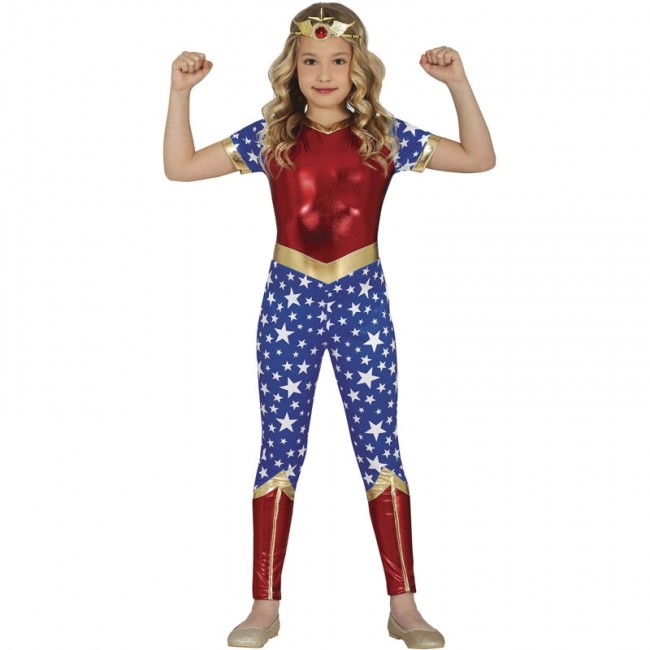 Wonder Girls Costume da supereroe per bambini abiti da festa