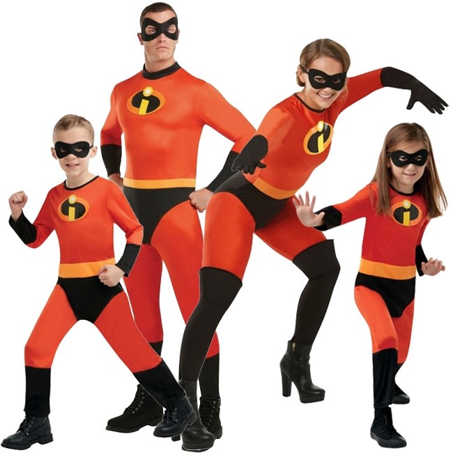Coppia di Costumi Carnevale supereroi Gli Incredibili The Incredibles