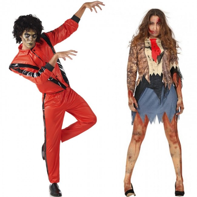 Vestiti di Carnevale di coppia Zombie dal videoclip Thriller di