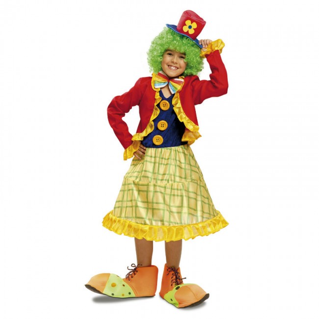 Costume da Pagliaccio multicolore per bambina