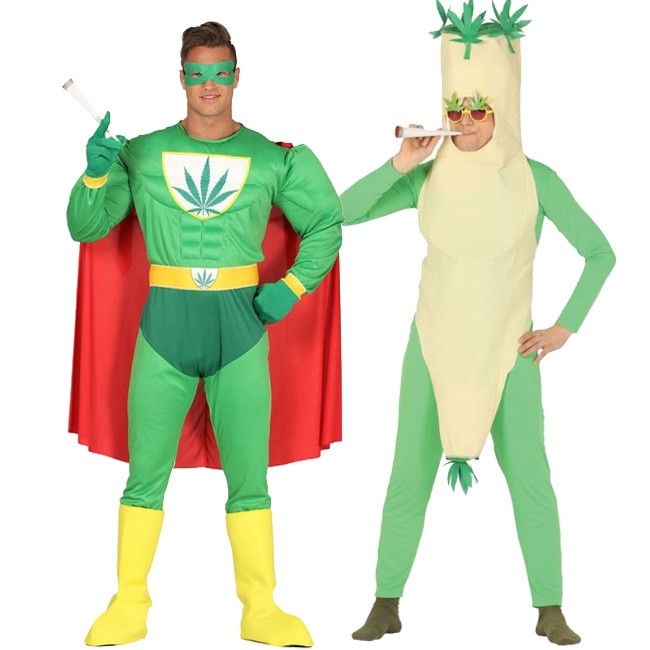 Costumi di coppia Weed Man e Canna Marijuana