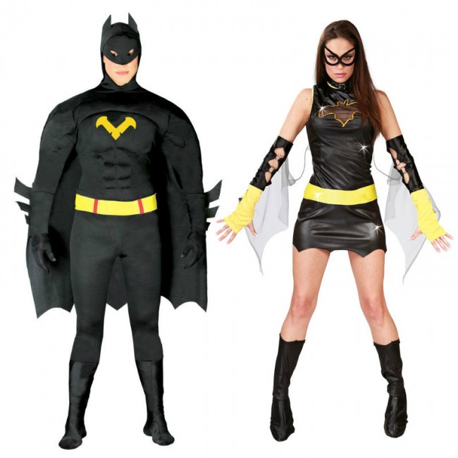 Costumi di coppia Bat Hero e Batgirl
