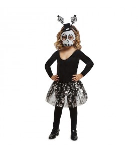 Costume Scheletro Alato bambina per Halloween e seminare paura