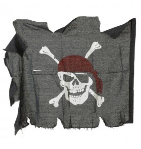 Bandiera pirata con brandelli per completare il costume