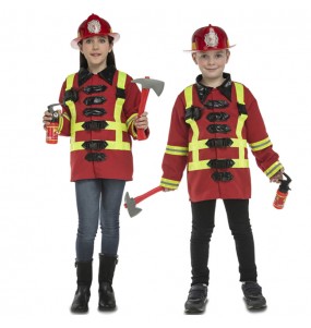 Guirca Costume Carnevale da Pompiere Donna Vigile del Fuoco Vestito  Taglia disponibile S