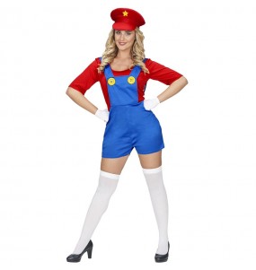 Costume da donna per donna, versione gonna da lavoro di Super Mario Bros  Luigi