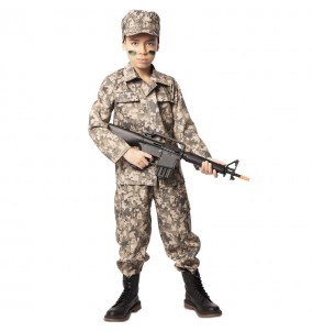 Costume di carnevale militare Commando bambino 3-6 anni