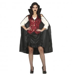 Disfraz de Vampiresa con capa para mujer