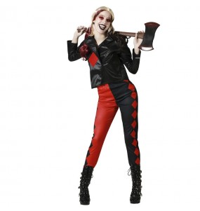 Forfamy Costume Halloween Bambina, Harley Queen Cosplay Outfit con Gon –