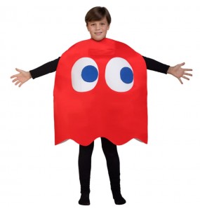 Costume per ragazzo e ragazza di Fantasma di Pac-Man Blinky