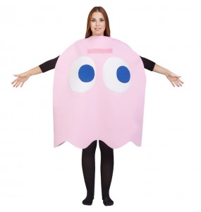 Costume adulto Fantasma Pinky di Pac-Man