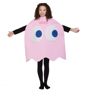 Costume per ragazzo e ragazza di Fantasma Pac-Man Pinky