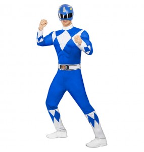 Costume da Power Ranger blu per uomo