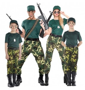 Costume di carnevale militare Commando bambino 3-6 anni