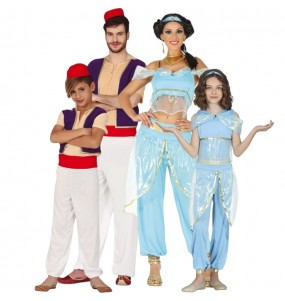 Costumi Aladdin e Jasmine per gruppi e famiglie