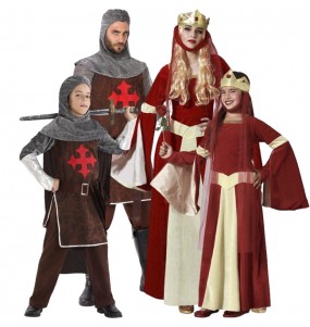 Costumi Cavalieri e principesse medievali per gruppi e famiglie